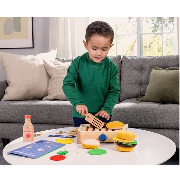 NEW KiwiCo Kiwi Co. Crate Build-a-Burger Grill Grilling Burger Kit Sequencing Pr - Picture 8 of 12